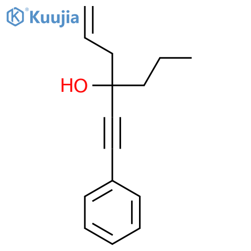 1-Hepten-4-ol, 4-(phenylethynyl)- structure