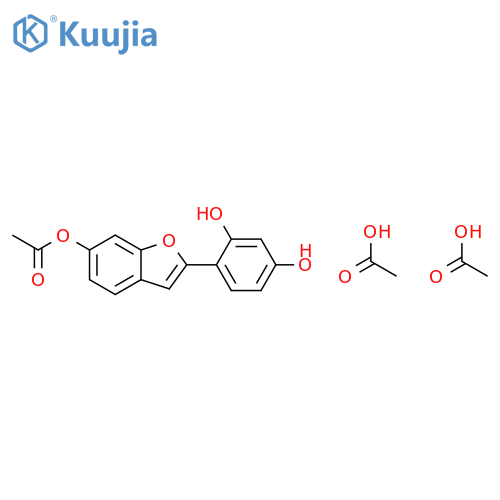 1,3-BENZENEDIOL, 4-[6-(ACETYLOXY)-2-BENZOFURANYL]-, DIACETATE structure