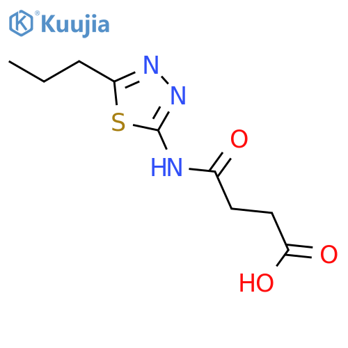 3-(5-Propyl-1,3,4-thiadiazol-2-yl)carbamoylpropanoic Acid structure