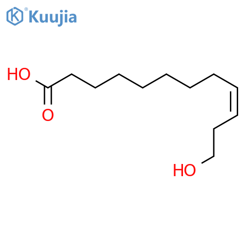 9-Dodecenoic acid, 12-hydroxy-, (9Z)- structure