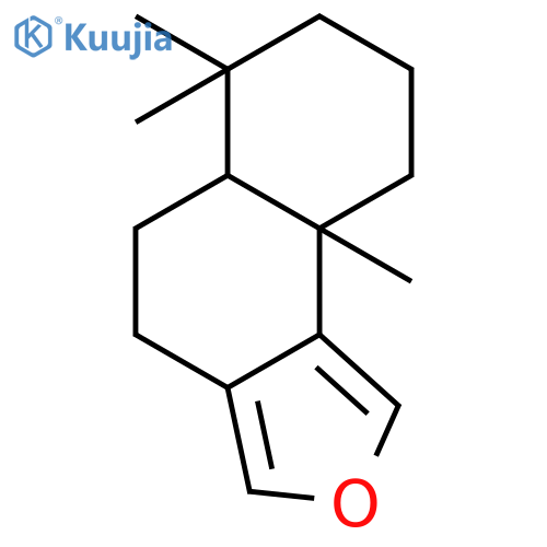 (5aR,9aR)-6,6,9a-trimethyl-4,5,5a,6,7,8,9,9a-octahydronaphtho[1,2-c]furan structure