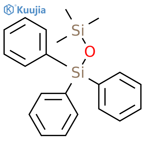 1,1,1-trimethyl-3,3,3-triphenyldisiloxane structure