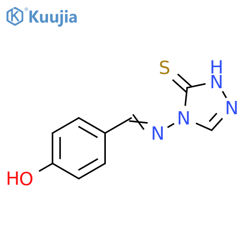3H-1,2,4-Triazole-3-thione,2,4-dihydro-4-[[(4-hydroxyphenyl)methylene]amino]- structure