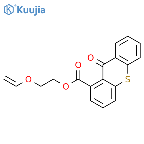 9H-THIOXANTHENE-1-CARBOXYLIC ACID, 9-OXO-, 2-(ETHENYLOXY)ETHYL ESTER structure