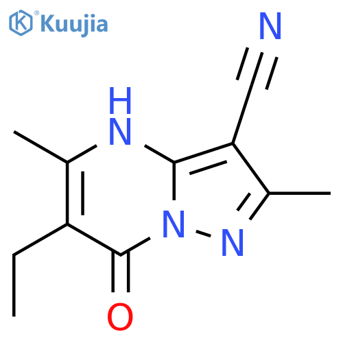 Pyrazolo[1,5-a]pyrimidine-3-carbonitrile,6-ethyl-4,7-dihydro-2,5-dimethyl-7-oxo- structure