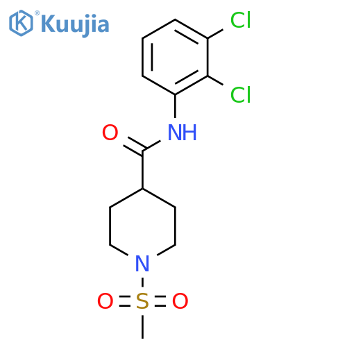 N-(2,3-dichlorophenyl)-1-methanesulfonylpiperidine-4-carboxamide structure
