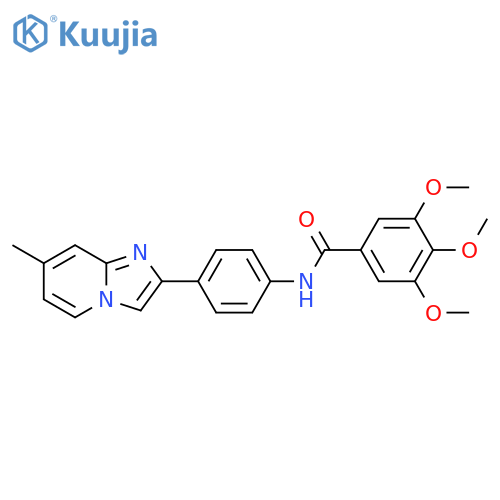 3,4,5-trimethoxy-N-(4-{7-methylimidazo1,2-apyridin-2-yl}phenyl)benzamide structure