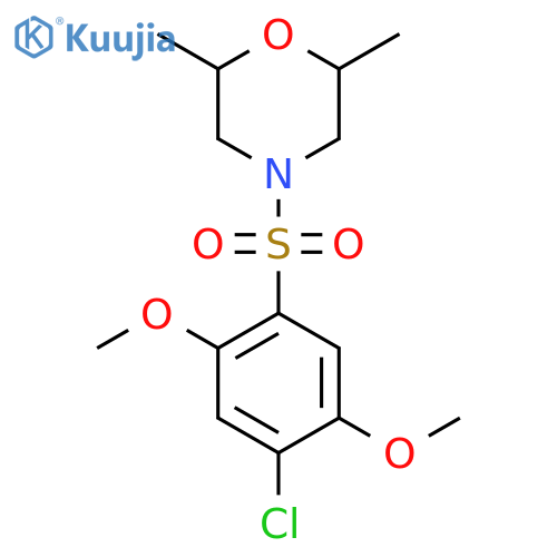 4-(4-chloro-2,5-dimethoxybenzenesulfonyl)-2,6-dimethylmorpholine structure