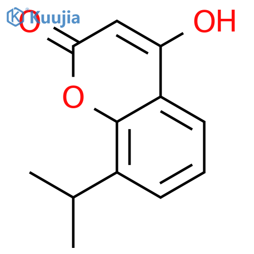 2H-1-Benzopyran-2-one, 4-hydroxy-8-(1-methylethyl)- structure