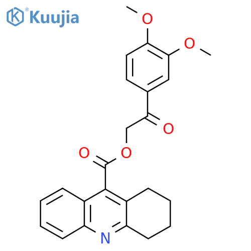 2-(3,4-dimethoxyphenyl)-2-oxoethyl 1,2,3,4-tetrahydroacridine-9-carboxylate structure