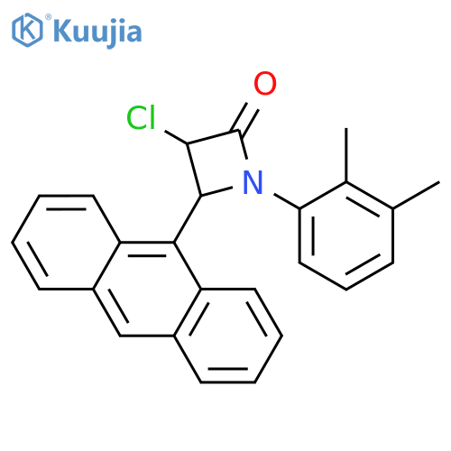 2-AZETIDINONE, 4-(9-ANTHRACENYL)-3-CHLORO-1-(2,3-DIMETHYLPHENYL)- structure