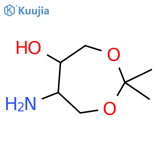 rac-(5R,6S)-6-amino-2,2-dimethyl-1,3-dioxepan-5-ol, trans structure