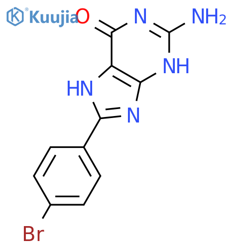 2-Amino-8-(4-bromophenyl)-6,9-dihydro-1H-purin-6-one structure