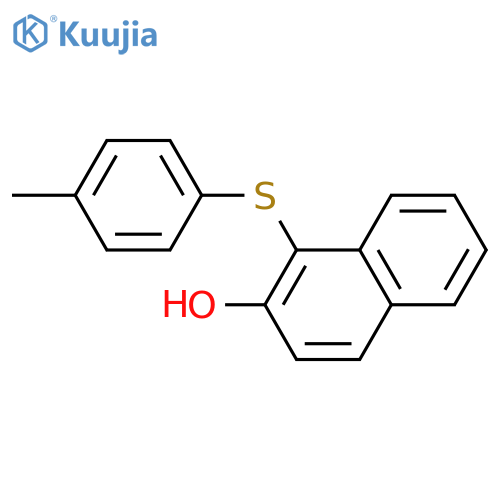 2-NAPHTHALENOL, 1-[(4-METHYLPHENYL)THIO]- structure