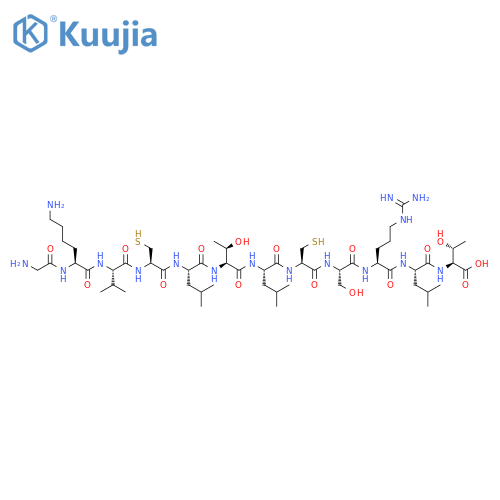 L-Threonine,glycyl-L-lysyl-L-valyl-L-cysteinyl-L-leucyl-L-threonyl-L-leucyl-L-cysteinyl-L-seryl-L-arginyl-L-leucyl- structure