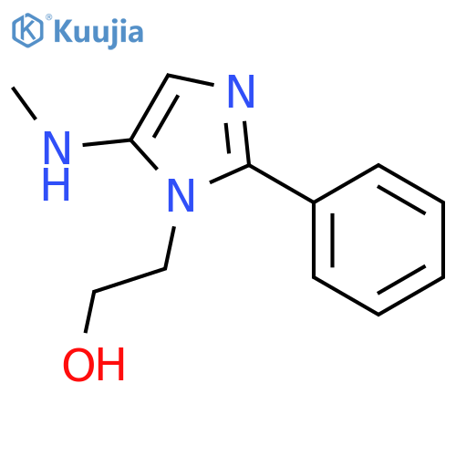 1H-Imidazole-1-ethanol, 5-(methylamino)-2-phenyl- structure