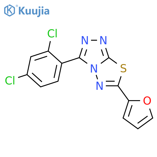 3-(2,4-dichlorophenyl)-6-(2-furyl)[1,2,4]triazolo[3,4-b][1,3,4]thiadiazole structure