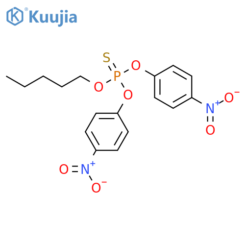 Phosphorothioic acid,O,O-bis(4-nitrophenyl) O-pentyl ester structure
