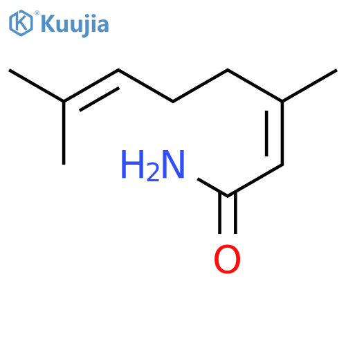 (2Z)-3,7-dimethylocta-2,6-dienamide structure