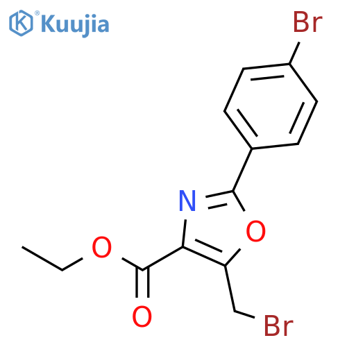 Ethyl 5-(bromomethyl)-2-(4-bromophenyl)oxazole-4-carboxylate structure