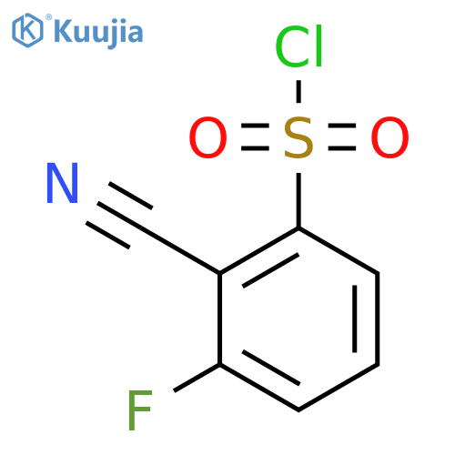 2-cyano-3-fluorobenzene-1-sulfonyl chloride structure
