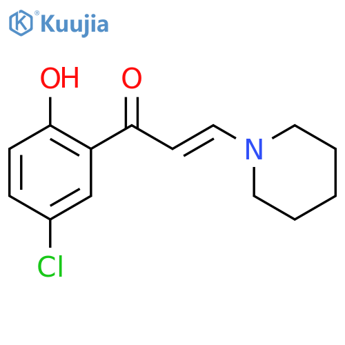 2-Propen-1-one, 1-(5-chloro-2-hydroxyphenyl)-3-(1-piperidinyl)-, (E)- structure