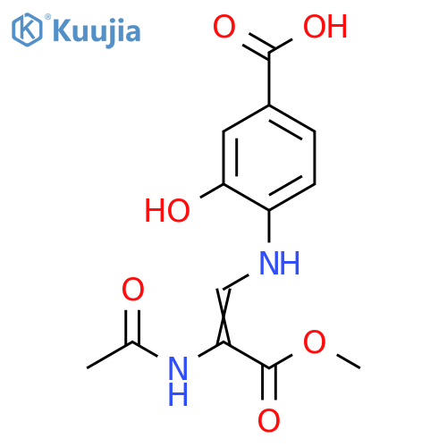 Benzoic acid,4-[[2-(acetylamino)-3-methoxy-3-oxo-1-propenyl]amino]-3-hydroxy- structure
