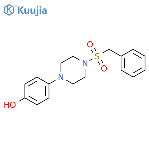 PIPERAZINE, 1-(4-HYDROXYPHENYL)-4-[(PHENYLMETHYL)SULFONYL]- structure