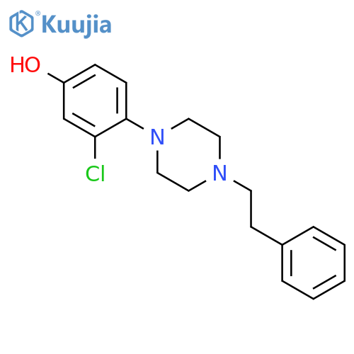 Phenol, 3-chloro-4-[4-(2-phenylethyl)-1-piperazinyl]- structure