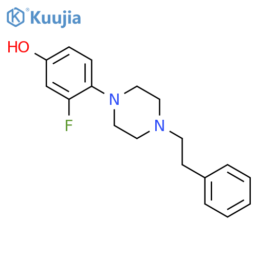 Phenol, 3-fluoro-4-[4-(2-phenylethyl)-1-piperazinyl]- structure