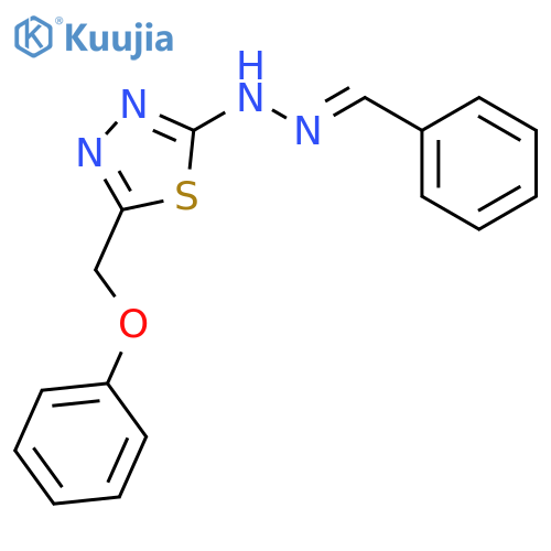 Benzaldehyde, [5-(phenoxymethyl)-1,3,4-thiadiazol-2-yl]hydrazone structure