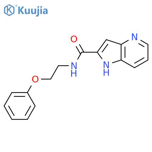1H-PYRROLO[3,2-B]PYRIDINE-2-CARBOXAMIDE, N-(2-PHENOXYETHYL)- structure