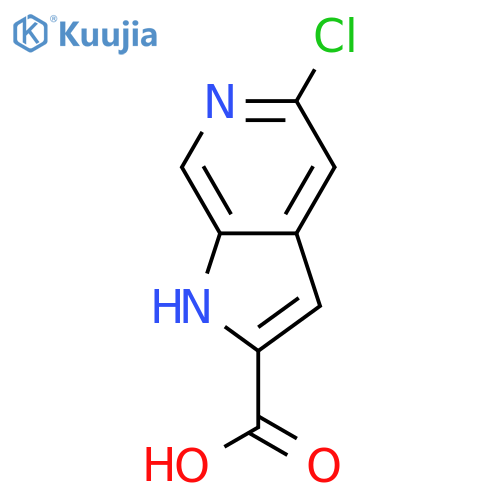 5-Chloro-1H-pyrrolo[2,3-c]pyridine-2-carboxylic acid structure