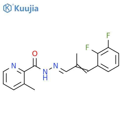 2-Pyridinecarboxylic acid, 3-methyl-,(2E)-[3-(2,3-difluorophenyl)-2-methyl-2-propenylidene]hydrazide structure