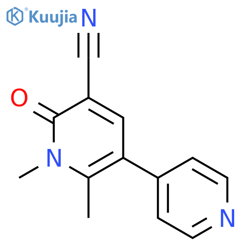 1,2-dimethyl-6-oxo-1,6-dihydro-3,4'-bipyridine-5-carbonitrile structure