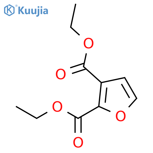 Diethyl furan-2,3-dicarboxylate structure