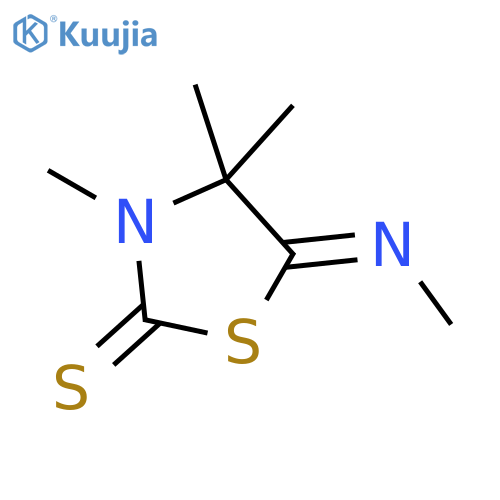 3,4,4-trimethyl-5-methylimino-1,3-thiazolidine-2-thione structure