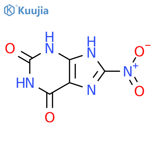 3,9-dihydro-8-nitro-1H-Purine-2,6-dione structure