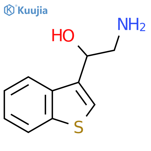 2-amino-1-(1-benzothiophen-3-yl)ethan-1-ol structure