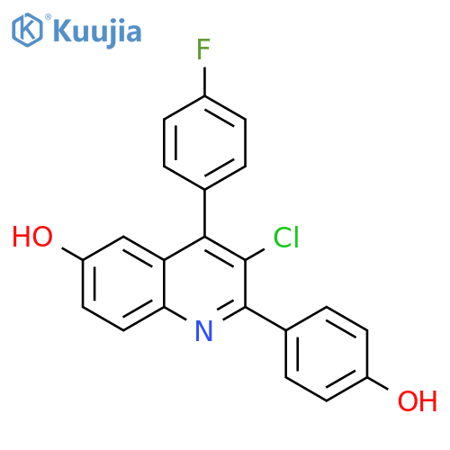 6-Quinolinol, 3-chloro-4-(4-fluorophenyl)-2-(4-hydroxyphenyl)- structure