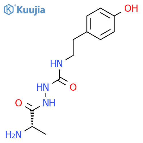 L-Alanine, 2-[[[2-(4-hydroxyphenyl)ethyl]amino]carbonyl]hydrazide structure