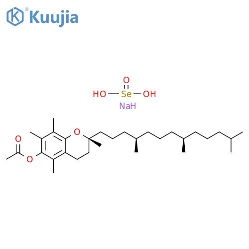 Selenious acid, sodium salt (1:2), mixt. with (2R)-3,4-dihydro-2,5,7,8-tetramethyl-2-[(4R,8R)-4,8,12-trimethyltridecyl]-2H-1-benzopyran-6-yl acetate structure