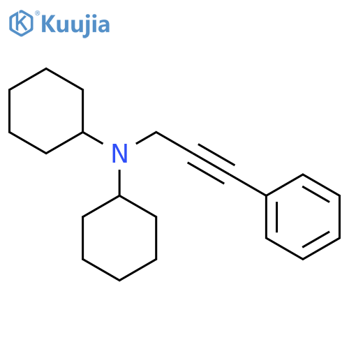 N-Cyclohexyl-N-(3-phenylprop-2-yn-1-yl)cyclohexanamine structure