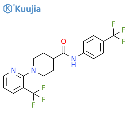 4-Piperidinecarboxamide,N-[4-(trifluoromethyl)phenyl]-1-[3-(trifluoromethyl)-2-pyridinyl]- structure