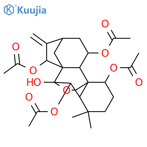 7α,20-Epoxykaur-16-ene-1α,6β,7β,11α,15β-pentol 1,6,11,15-tetraacetate structure