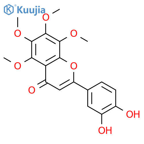 4H-1-Benzopyran-4-one, 2-(3,4-dihydroxyphenyl)-5,6,7,8-tetramethoxy- structure