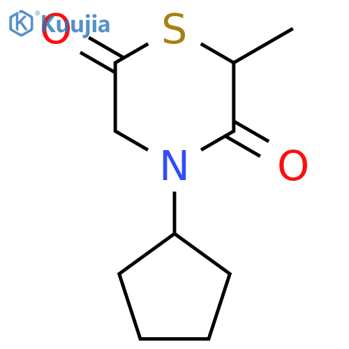 2,5-Thiomorpholinedione, 4-cyclopentyl-6-methyl- structure