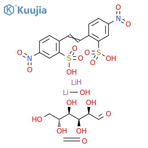 D-Glucose,reactionproductswithdilithium2,2'-(1,2-ethenediyl)bis[5-nitrobenzenesulfonate],formaldehydeandlithiumhydroxide structure