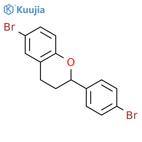 2H-1-BENZOPYRAN, 6-BROMO-2-(4-BROMOPHENYL)-3,4-DIHYDRO- structure