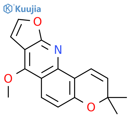 7-Methoxy-3,3-dimethyl-3H-furo[2,3-b]pyrano[2,3-h]quinoline structure